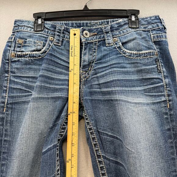 Silver Jeans Womens 29x31 (8) Blue Lola Flare Low Rise Boyfriend Y2K Jeans - Picture 15 of 16